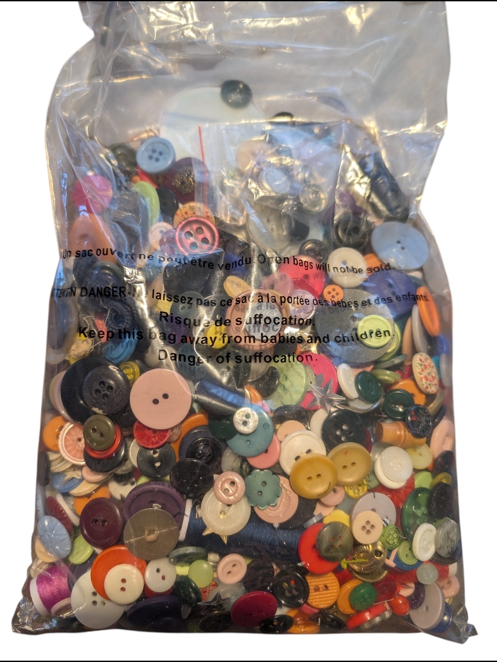 Mixed Sewing Buttons & Thread Bundle - Multicolor - Picture 2 of 3